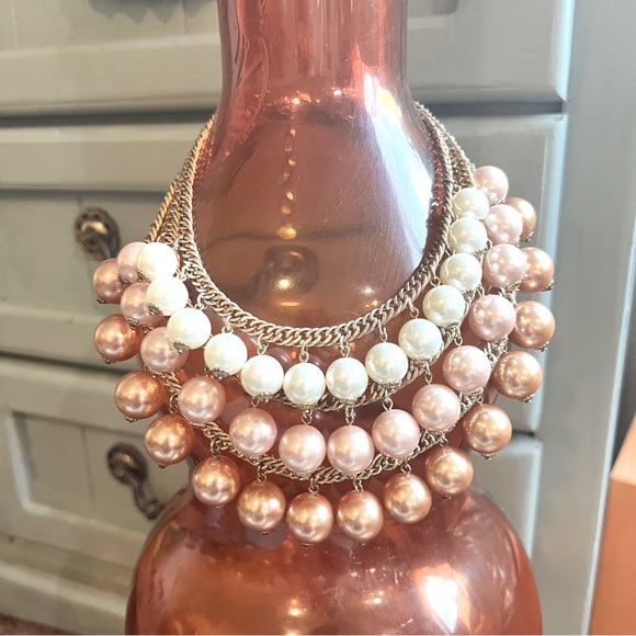 Jewelry - Gorgeous Oversized Faux Champagne Pearl Layering Necklace
